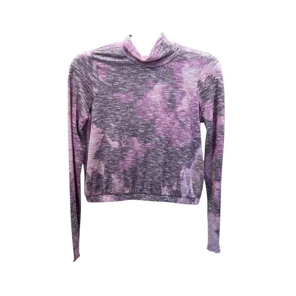 love, Fire Women's Purple/pink and Gray Long Sleeve mock neck Top